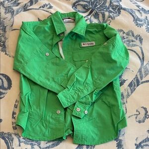 Columbia Bright Green Casual Shirt